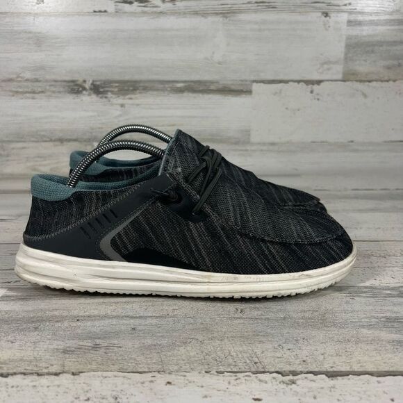 Hey Dude Wally Men's Frontier Lava Stone Slip On Shoes Black Size 9 US - Picture 1 of 8